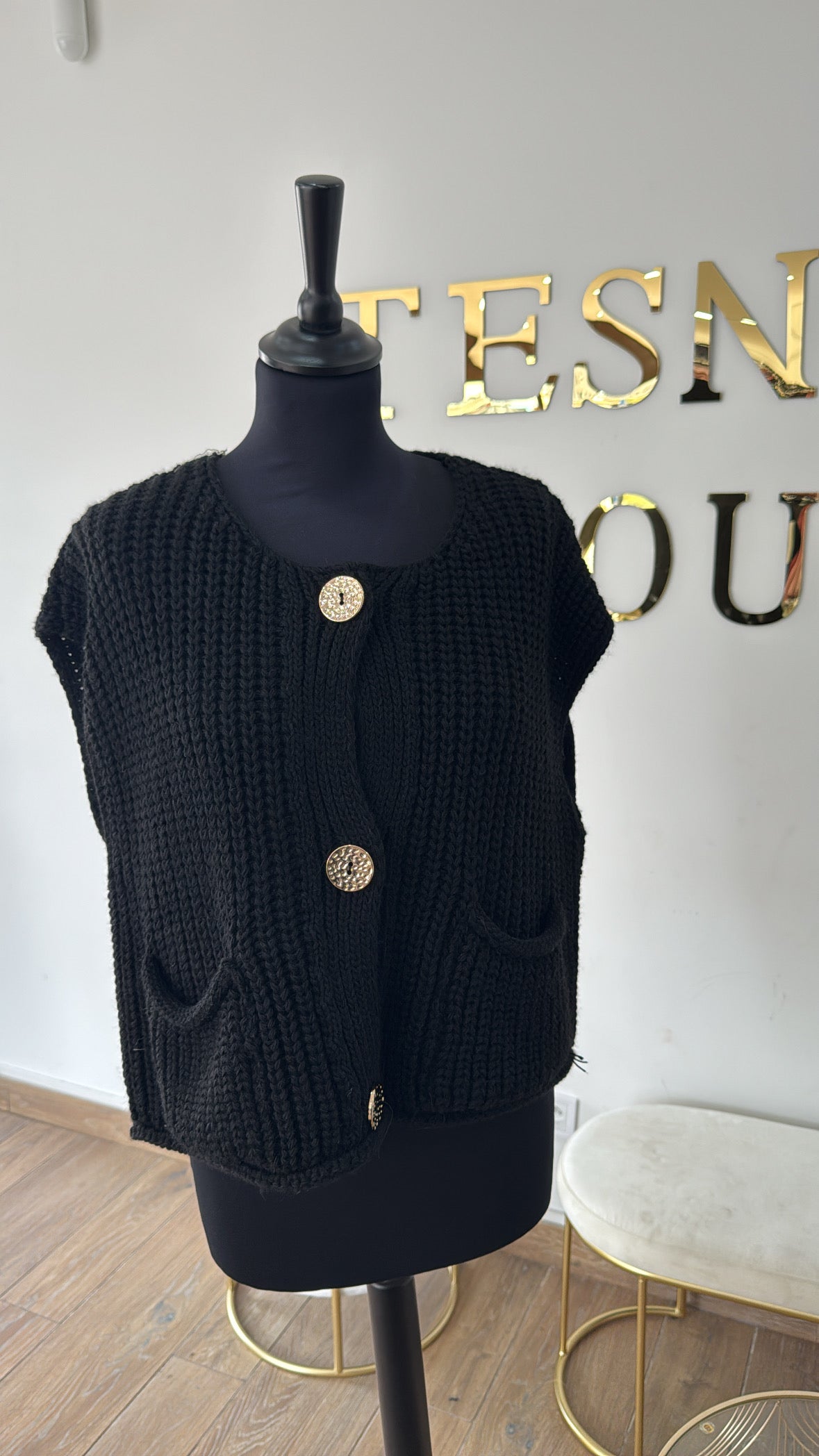 Gilet Maille Z NOIR